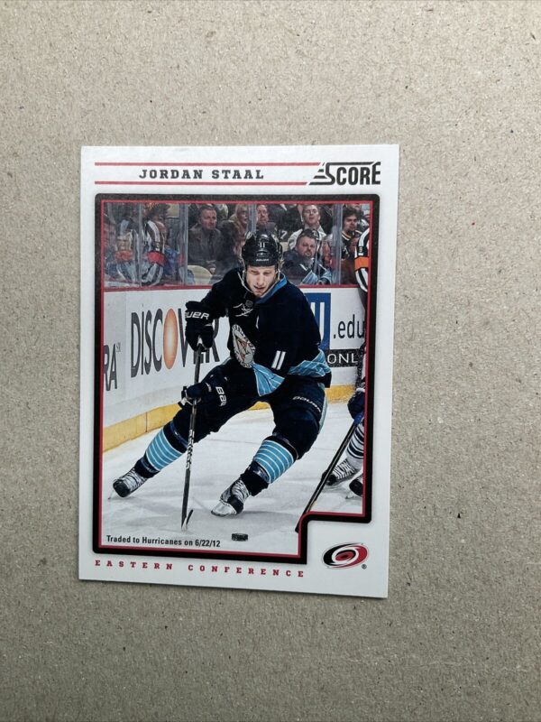 2012-13 Panini Score Carolina Hurricanes Hockey Card #102 Jordan Staal