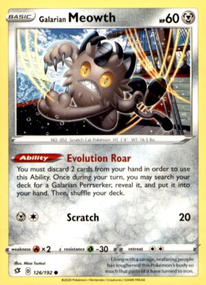 SWSH02: Rebel Clash #126/192 Galarian Meowth