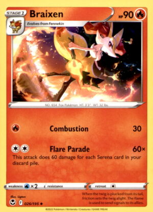 SWSH12: Silver Tempest #026/195 Braixen