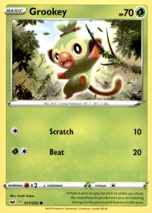 SWSH01: Sword & Shield Base Set #011/202 Grookey (011)