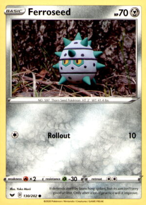 SWSH01: Sword & Shield Base Set #130/202 Ferroseed