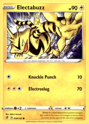 SWSH02: Rebel Clash #058/192 Electabuzz
