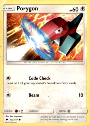 SM - Burning Shadows #103/147 Porygon