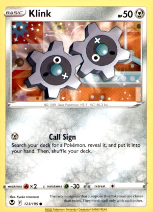 SWSH12: Silver Tempest #123/195 Klink