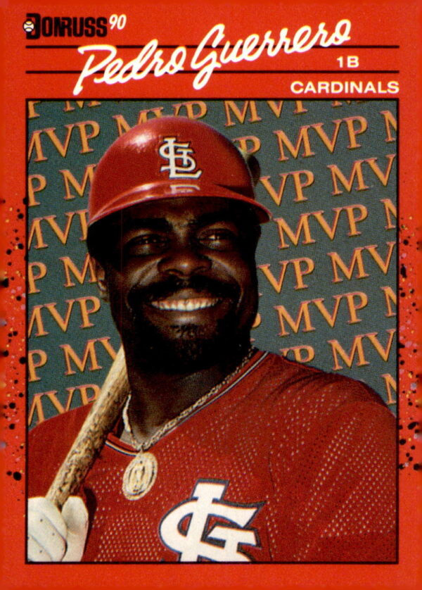 1990 Donruss #BC-6a Pedro Guerrero Bonus MVP's