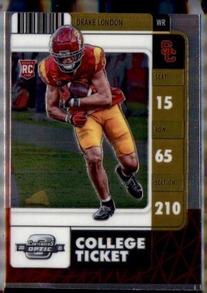 2022 Panini Chronicles Draft Picks #12 Drake London Contenders Optic