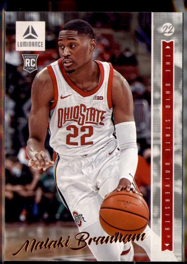 2022 Panini Chronicles Draft Picks #43 Malaki Branham Luminance
