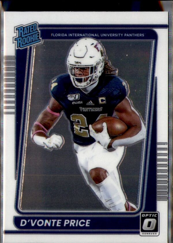 2022 Panini Chronicles Draft Picks #29 D'Vonte Price Donruss Optic Rated Rookie