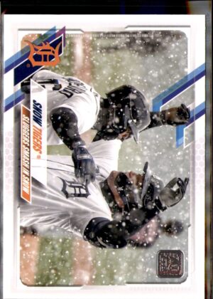 2021 Topps Update #US155 Snow Tigers (Miguel Cabrera / Jeimer Candelario)