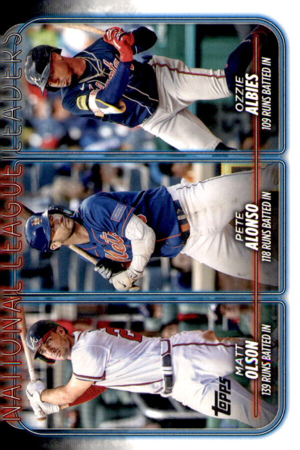 2024 Topps #293 NL Leaders RBIs (Olson/Alonso/Albies)