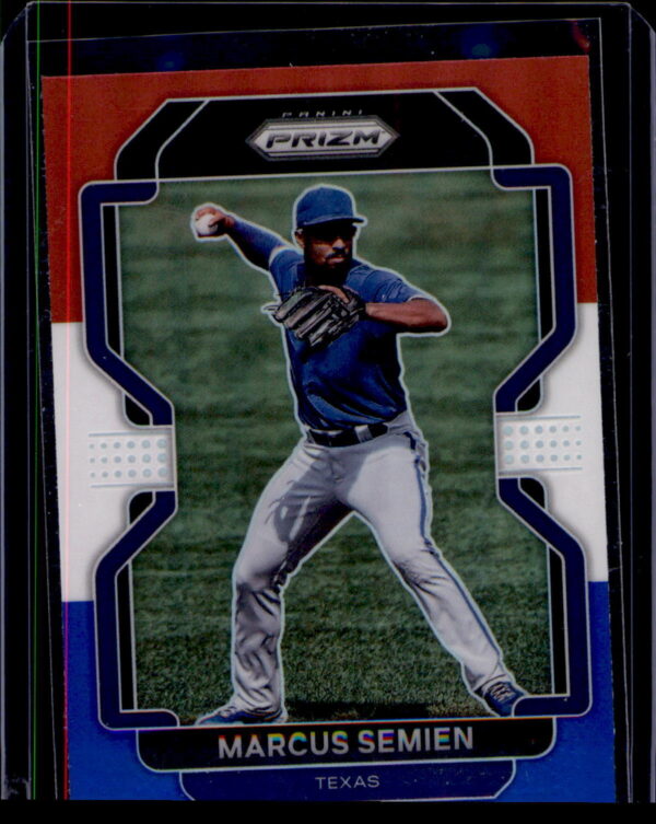 2022 Panini Prizm #13 Marcus Semien Red/White/Blue Prizm