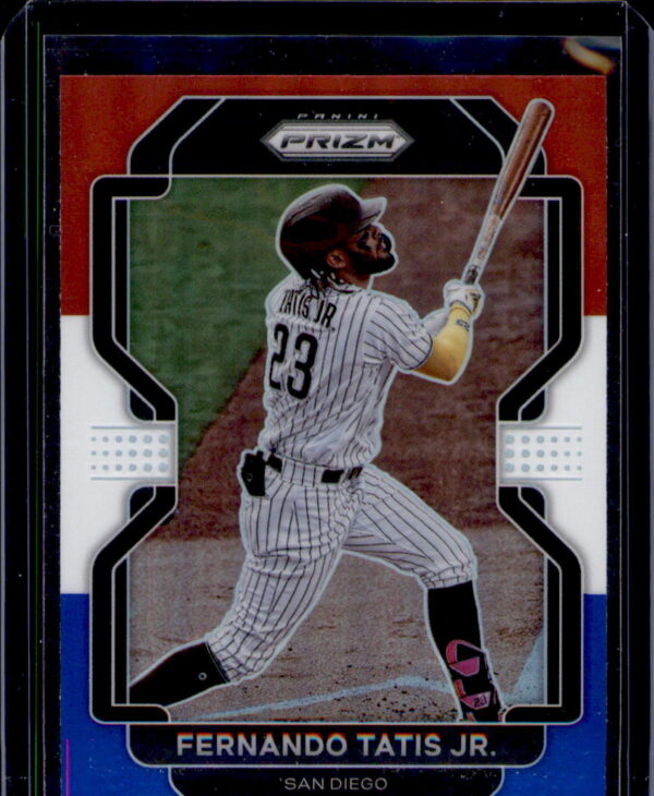 2022 Panini Prizm #229 Fernando Tatis Jr. Red/White/Blue Prizm