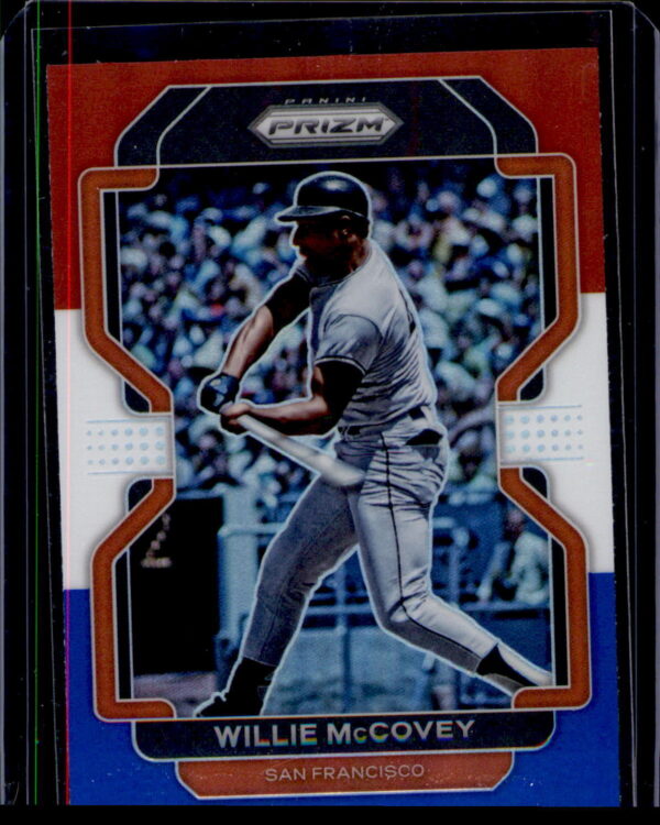 2022 Panini Prizm #132 Willie McCovey Red/White/Blue Prizm