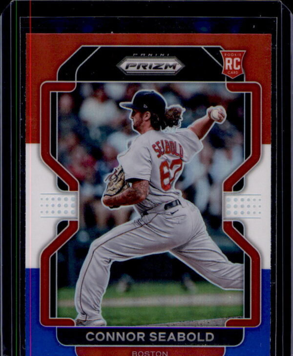 2022 Panini Prizm #86 Connor Seabold Red/White/Blue Prizm