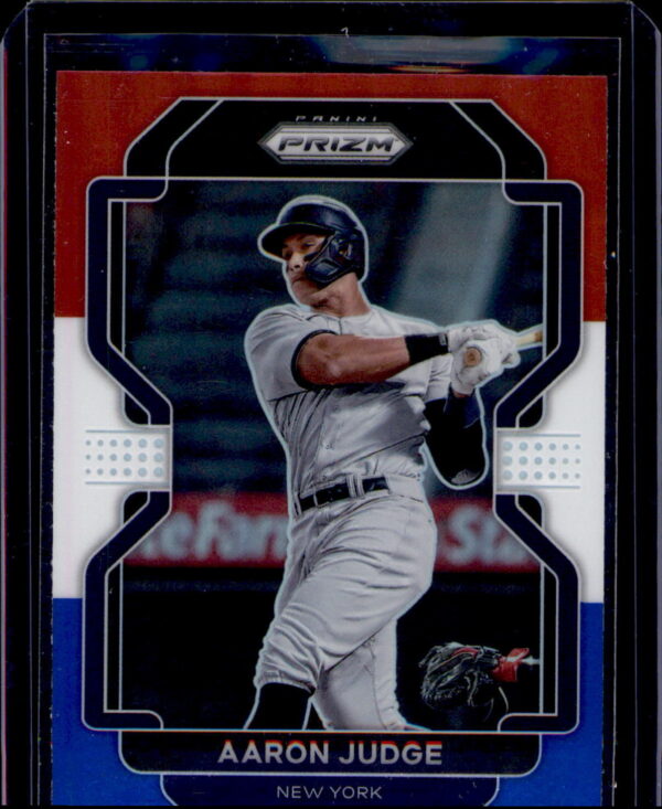 2022 Panini Prizm #239 Aaron Judge Red/White/Blue Prizm