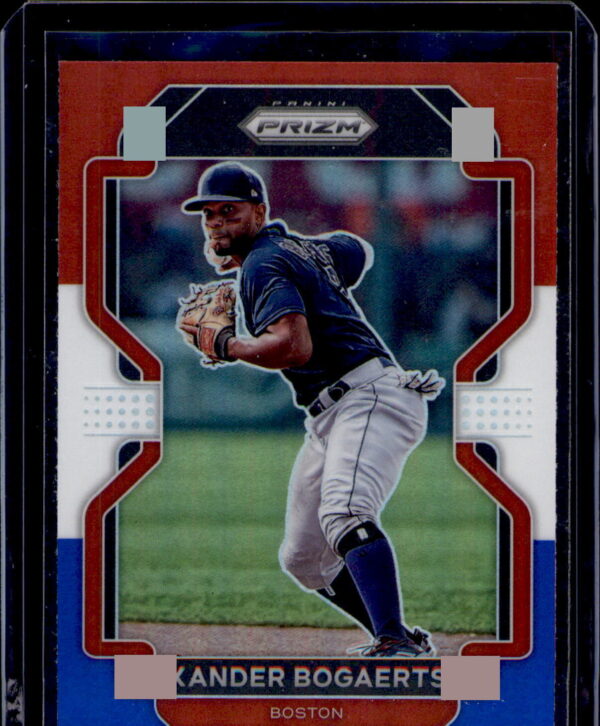 2022 Panini Prizm #213 Xander Bogaerts Red/White/Blue Prizm
