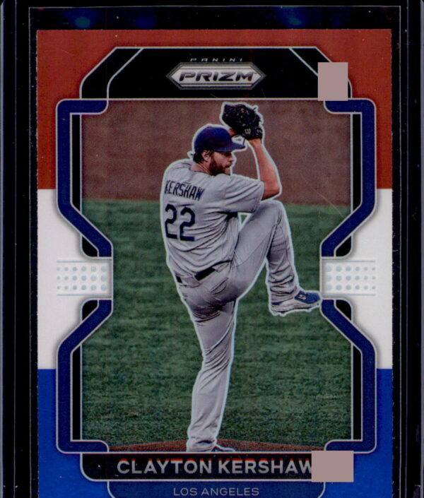 2022 Panini Prizm #2 Clayton Kershaw Red/White/Blue Prizm