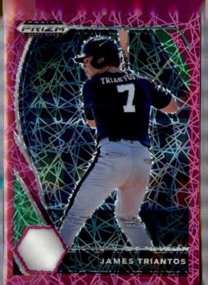 2021 Panini Prizm Draft Picks #PDP56 James Triantos Pink Velocity Prizm