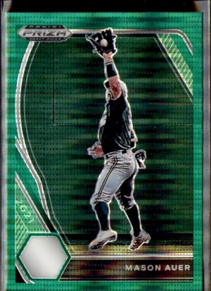 2021 Panini Prizm Draft Picks #PDP161 Mason Auer Lime Green Prizm #/75