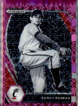 2021 Panini Prizm Draft Picks #PDP201 Sandy Koufax Pink Velocity Prizm