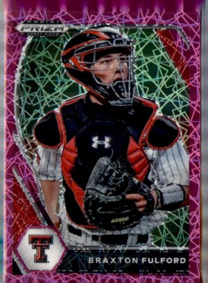 2021 Panini Prizm Draft Picks #PDP170 Braxton Fulford Pink Velocity Prizm
