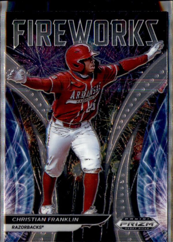 2021 Panini Prizm Draft Picks #F-CF Christian Franklin Fireworks