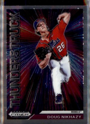 2021 Panini Prizm Draft Picks #T-DN Doug Nikhazy Thunderstruck Silver Prizm