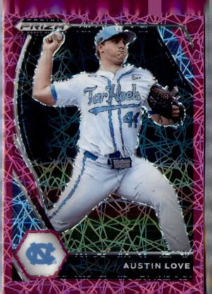 2021 Panini Prizm Draft Picks #PDP90 Austin Love Pink Velocity Prizm
