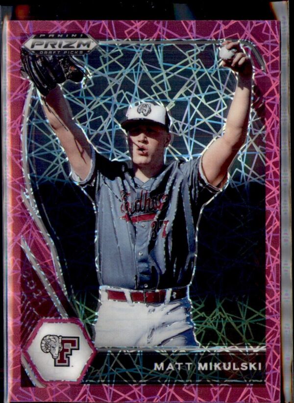 2021 Panini Prizm Draft Picks #PDP50 Matt Mikulski Pink Velocity Prizm