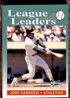 1992 Fleer #688b Jose Canseco