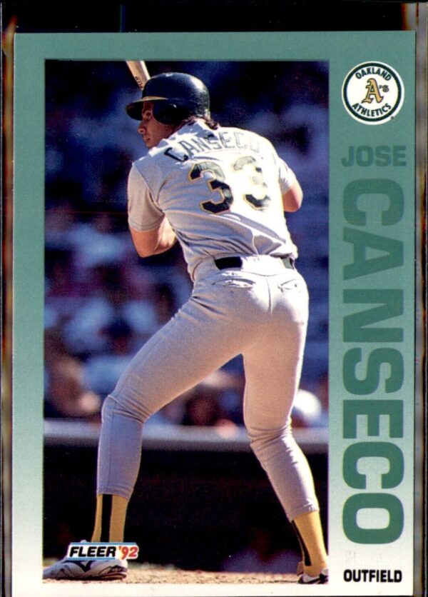 1992 Fleer #252a Jose Canseco