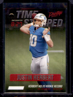 2021 Panini Prestige #TS-JH Justin Herbert Time Stamped