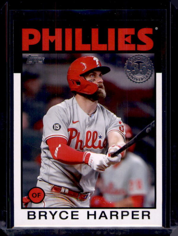 2021 Topps Update #86B-6 Bryce Harper 1986 Topps Baseball 35th Anniversary
