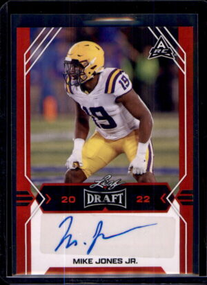 2022 Leaf Draft #BA-MJJ Mike Jones Jr. Autographs Red