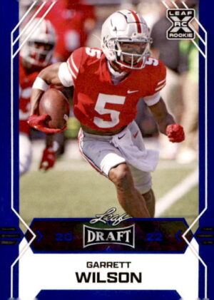 2022 Leaf Draft #07 Garrett Wilson Blue