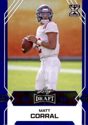 2022 Leaf Draft #10 Matt Corral Blue