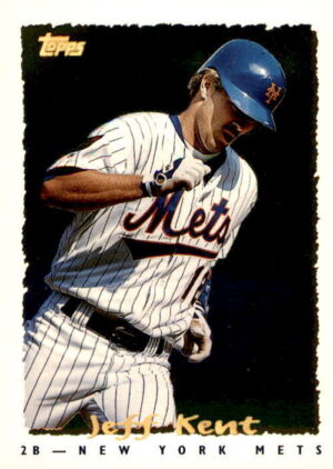 1995 Topps #105 Jeff Kent CyberStats (Spectralight)