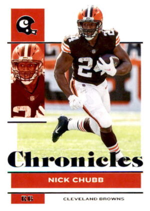 2021 Panini Chronicles #23 Nick Chubb Pink