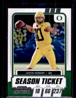 2021 Panini Contenders Draft Picks #11 Justin Herbert