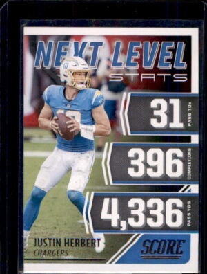 2021 Score #NL10 Justin Herbert Next Level Stats Red