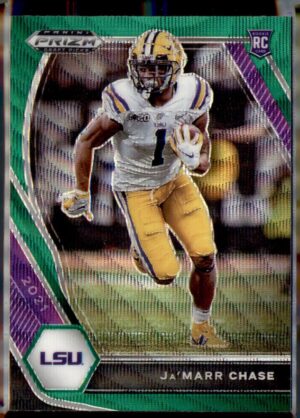 2021 Panini Prizm Draft Picks Collegiate #112 Ja'Marr Chase Green Wave