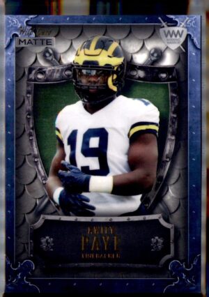 2021 Wild Card Matte #WWB-21 Kwity Paye Weekend Warrior Blue White Gray Green
