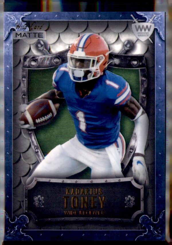 2021 Wild Card Matte #WWB-25 Kadarius Toney WW Blue White Gray Green