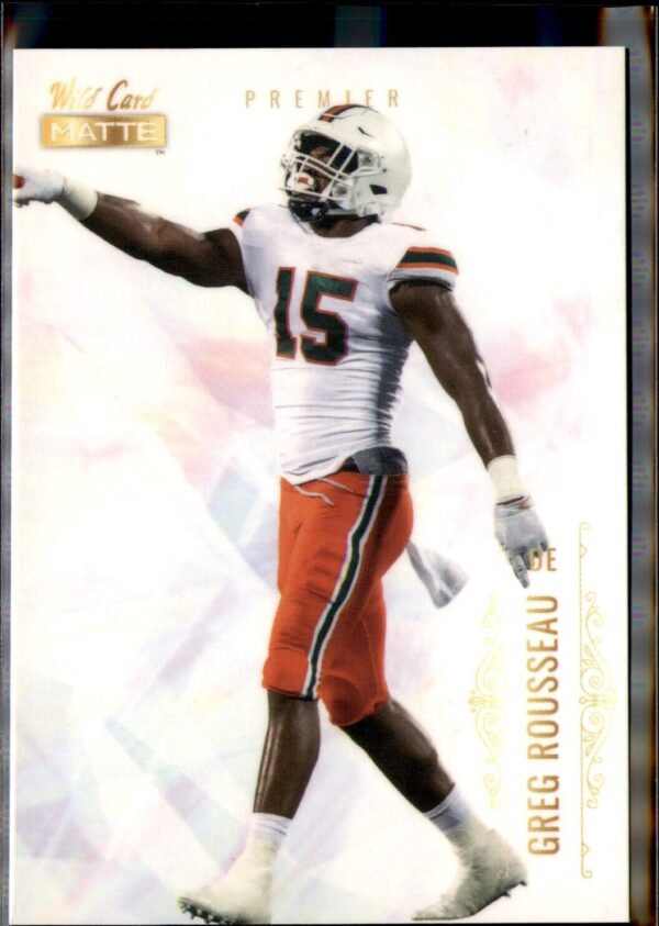 2021 Wild Card Matte White #MBC-19 Greg Rousseau