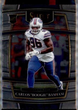 2021 Panini Select #92 Carlos "Boogie" Basham Red and Blue Prizm Die Cut