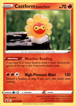 SWSH06: Chilling Reign #022/198 Castform Sunny Form