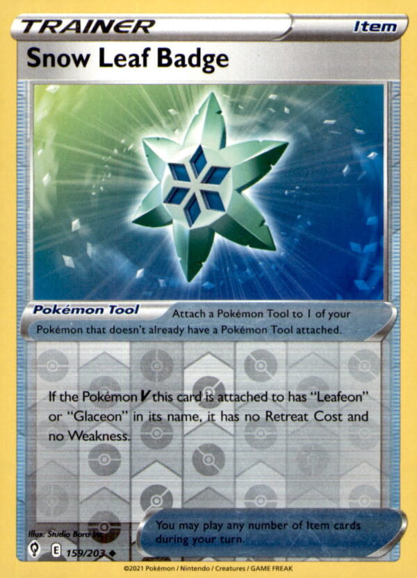 SWSH07: Evolving Skies #159/203 Snow Leaf Badge