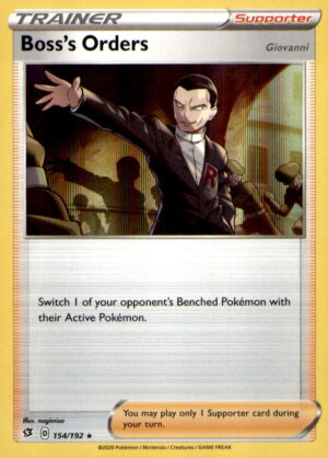 Battle Academy 2022 #154/192 Boss's Orders (#44 Pikachu Stamped)