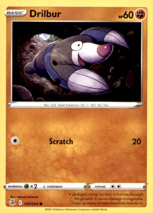 SWSH08: Fusion Strike #147/264 Drilbur