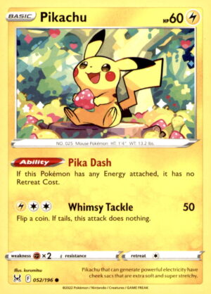 SWSH11: Lost Origin #052/196 Pikachu